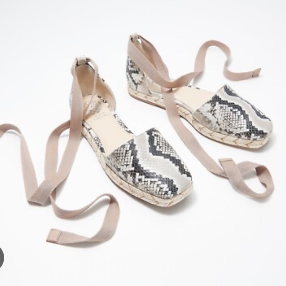 Vince Camuto Jeliany Espadrille Platform Sandal in Taupe/Tone/Snakeskin - Picture 3 of 15
